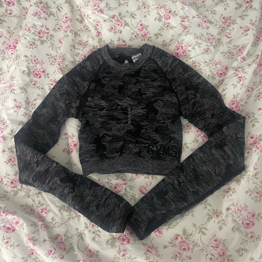 Gymshark Camo Cropped Long Sleeve